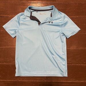 Under armour, YLG, collared shirt, light blue